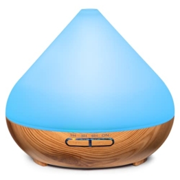 Aroma Diffuser 300ml Ultraschall Luftbefeuchter Diffuser Aromatherapie Düfte Luftbefeuchter für ätherische Öle Raumbefeuchter Duftlampen (Navy Blau) - 1