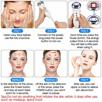 Mini HIFU Maschine Professionelle RF Ultraschall HIFU Gesicht Lifting Falten entfernen Haut Straffung Maschine für Frauen Kinn Hals Augen Gesicht Verjüngung Anti-Aging Beauty Gerät - 6