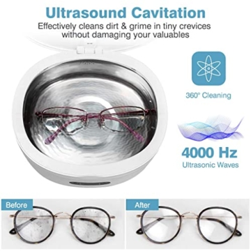 Ultraschallreiniger Reinigungsgerät 750ml Ultraschallreinigungsgerät GT SONIC Digital Ultrasonic Cleaner Edelstahl Ultraschallbad mit Uhrenhalter Reinigungskorb für Brillen Schmuck Uhren 40KHz - 3